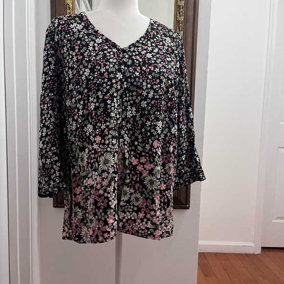 J. Jill multicolor Floral Relaxed Blouse size M - Picture 1 of 8
